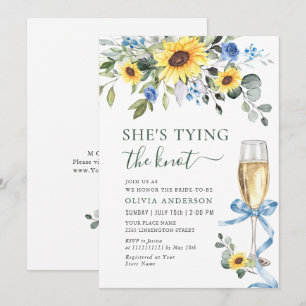 Elegant Sunflowers Eucalyptus BRIDAL SHOWER Invitation