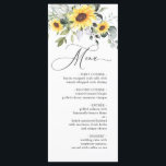 Elegant Sunflowers Eucalyptus Greenery Wedding Menu<br><div class="desc">For further customization,  please click the "customize further" link and use our design tool to modify this template.</div>