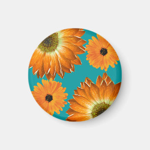 Elegant sunflowers magnet