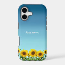 Elegant Sunflowers on Sky Blue