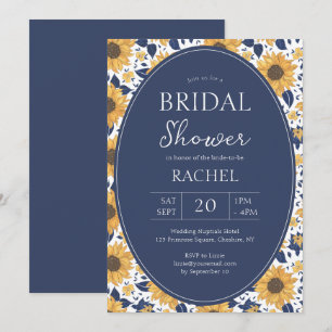 Elegant Sunflowers Rustic Bridal Shower Invitation
