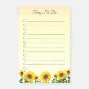 Elegant Sunflowers  Things To Do Post-it Notes
