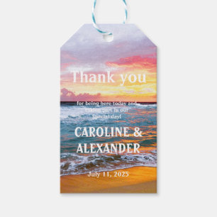 Elegant Sunset Beach Tropical Summer Gift Tags