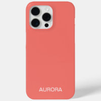 Elegant Sunset Coral Personalized Name -