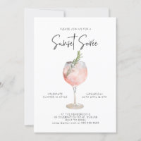 Elegant Sunset Soiree Drinks Cocktail Party Pink