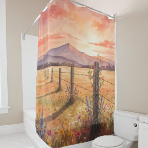 Elegant Sunset Wildflower Scene