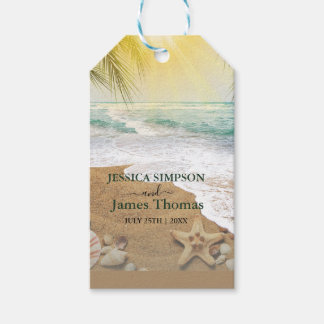 Elegant Sunshine And Blue Ocean Beach Gift Tags