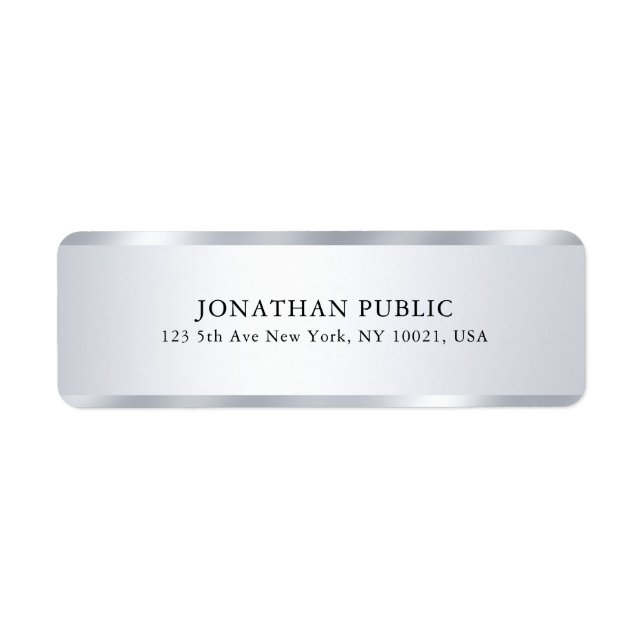 Elégant sur mesure Argent Look Moderne Simple Modè (Devant)