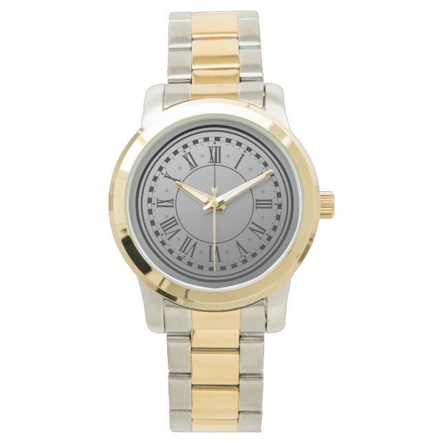 Elégant Surdimensionné Montre Bracelet Homme Deux  (devant)