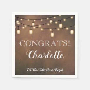 Elegant Surprise Retirement Party Napkins