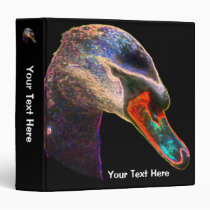Elegant Swan Animal Art Personalized Binder