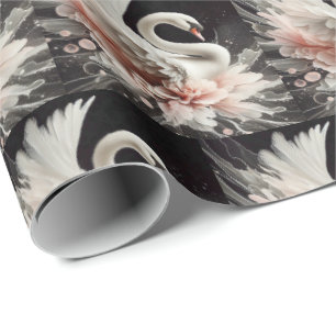Elegant Swan Gift Wrap Wrapping Paper
