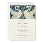 Elegant Swans Faire-part de mariage Walter Crane