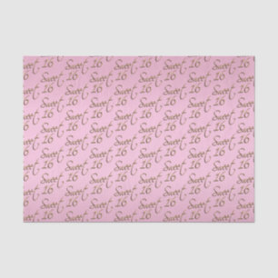 Elegant Sweet 16 in Pink and Gold Tissue Paper