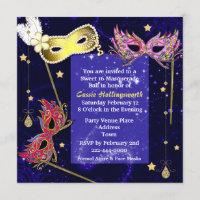 Elegant Sweet 16 Masquerade Ball Invitation