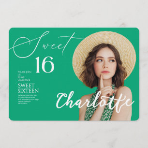 Elegant Sweet 16 Save the Date Birthday Invitation