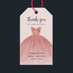 Elegant Sweet 16th Birthday Party Thank You Custom Gift Tags<br><div class="desc">Cute modern yet elegant sweet sixteen birthday party gift tags. The template that can be easily edited and the text replaced with your own details by clicking the "Personalize" button. For further customization, please click the "Customize Further" link and use our design tool to modify this template. TIP: Check out...</div>