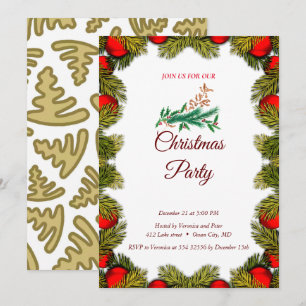 Elegant sweet Christmas invitation