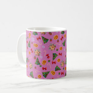 Elegant Sweet Cute Christmas Cookies Candy Cane Coffee Mug