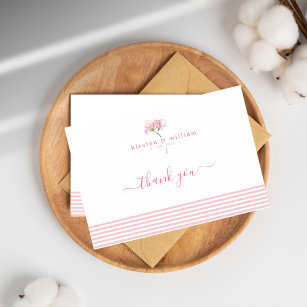Elegant Sweet Pea Flowers - Personalized Thank You Card