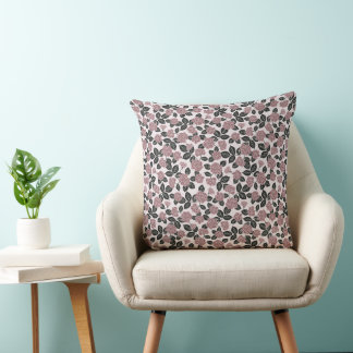 Elegant Sweet Pink Delicate Rose Floral Throw Pillow