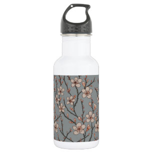 Elegant Sweet Pink Flower Blossom Cherry Pattern 532 Ml Water Bottle
