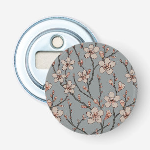 Elegant Sweet Pink Flower Blossom Cherry Pattern Bottle Opener