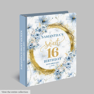 Elégant Sweet sixteen bleu clair Classeur cadeau o