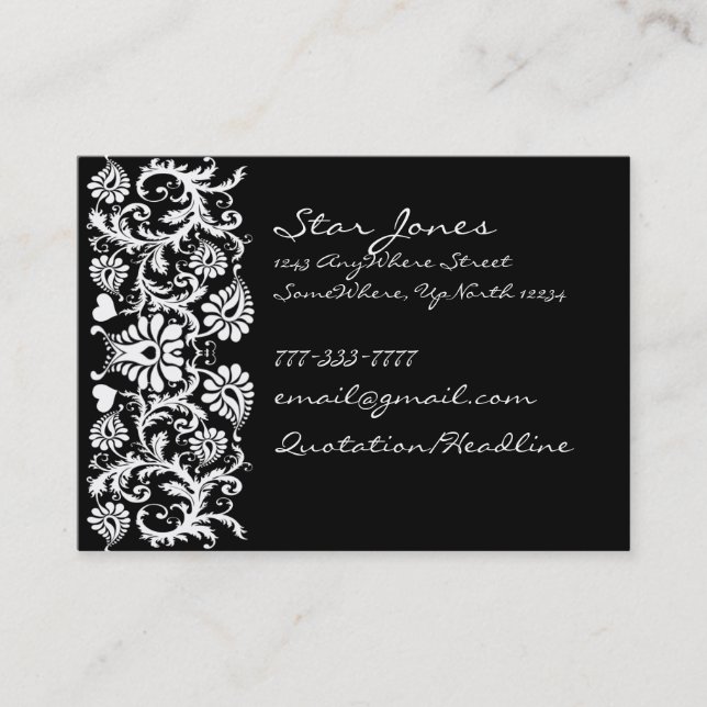 Elegant Swirl Business Card (Front)