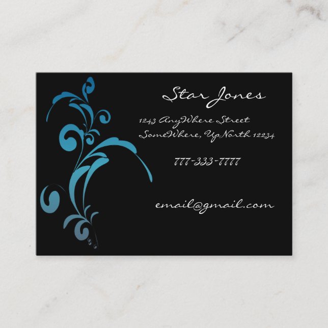 Elegant Swirl Business Card - - (Front)