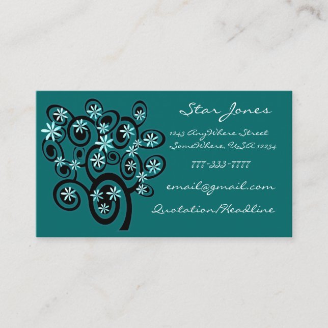Elegant Swirl Business Card - Cust... - Customized (Front)