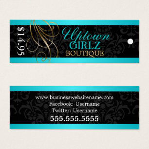 Elegant Swirl Fashion Accessory Boutique Hang Tags