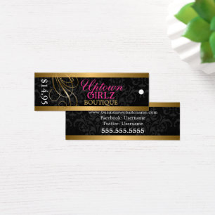 Elegant Swirl Fashion Accessory Boutique Hang Tags