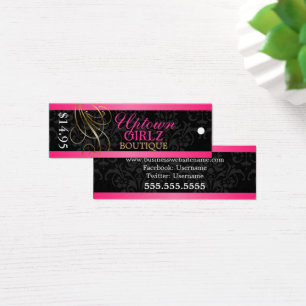 Elegant Swirl Fashion Accessory Boutique Hang Tags