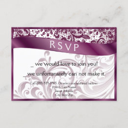 Elegant Swirl RSVP Card 3.5x5