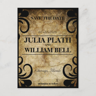 Elegant Swirl RSVP Postcard