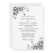Elegant Swirls Black & White Wedding Invitations