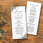 Elegant Swirls Black & White Wedding Program<br><div class="desc">These elegant black and white swirl wedding programs are perfect for any couple planning a romantic modern marriage. These program templates can be personalized for your special occasion and would make the perfect order of service for any wedding, bridal shower, engagement party, birthday party and much, much more. VIEW MATCHING...</div>