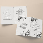 Elegant Swirls Black & White Wedding Program<br><div class="desc">These elegant black and white swirl wedding bi-fold program templates are perfect for any couple planning a romantic modern marriage. These bi-fold program templates can be personalized for your special occasion and would make the perfect order of service for any wedding, bridal shower, engagement party, birthday party and much, much...</div>