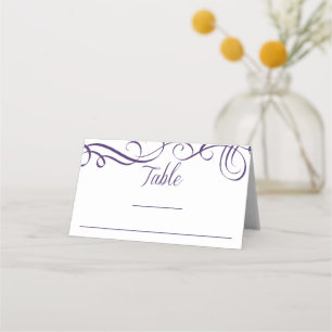 Elegant Swirls Place Card Template