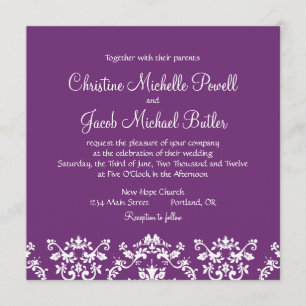 Elegant Swirls Square Wedding Invitation