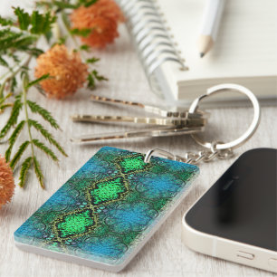 Elegant Symmetrical Rhombus Lines Order Keychain