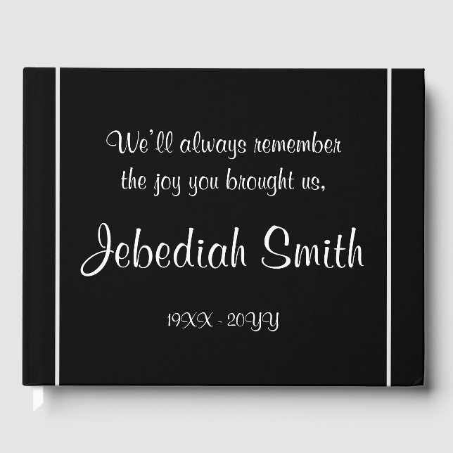Elegant Sympathy Funeral Guestbook (Front)