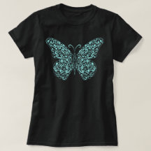 Elégant T-shirt papillon bleu clair