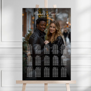 Élégant tableau de sièges mariage photo 15 tables
