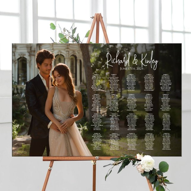 Elégant tableau de sièges mariage photo 20 tables (Créateur téléchargé)