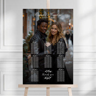 Elégant tableau de sièges mariage photo 8 tables