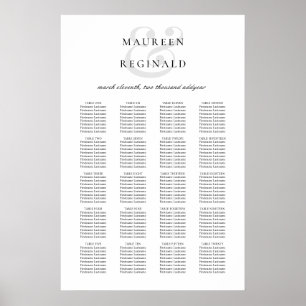 Élégant tableau de sièges minimaux pour Mariages