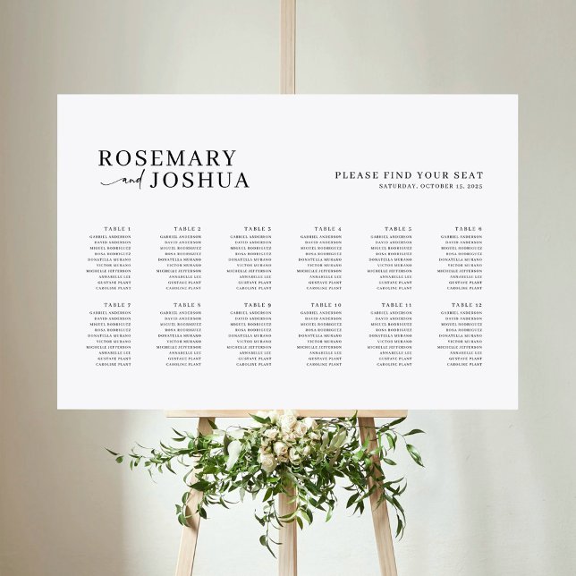 Élégant tableau de sièges moderne Trouvez votre si (Créateur téléchargé)