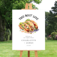 Élégant Taco Bout Love Couples Affiche de bienvenu